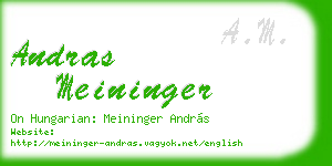 andras meininger business card